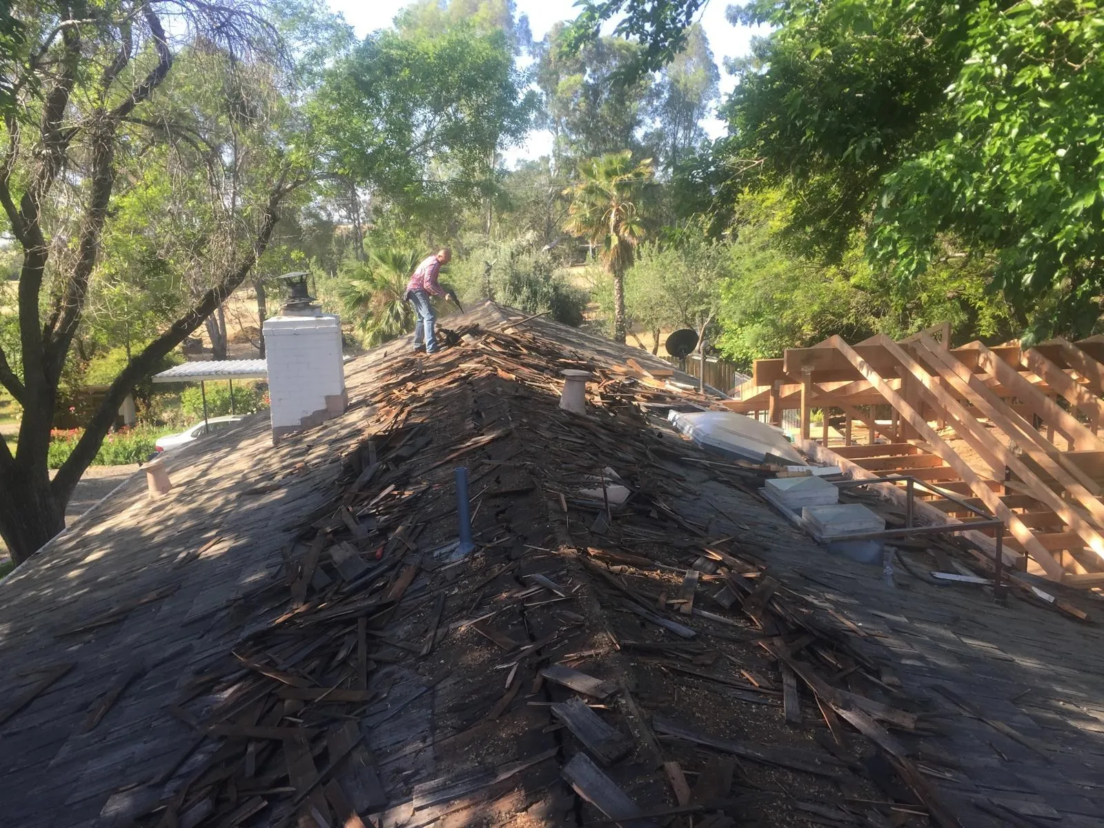 Before: Tear-off to new composition shingles